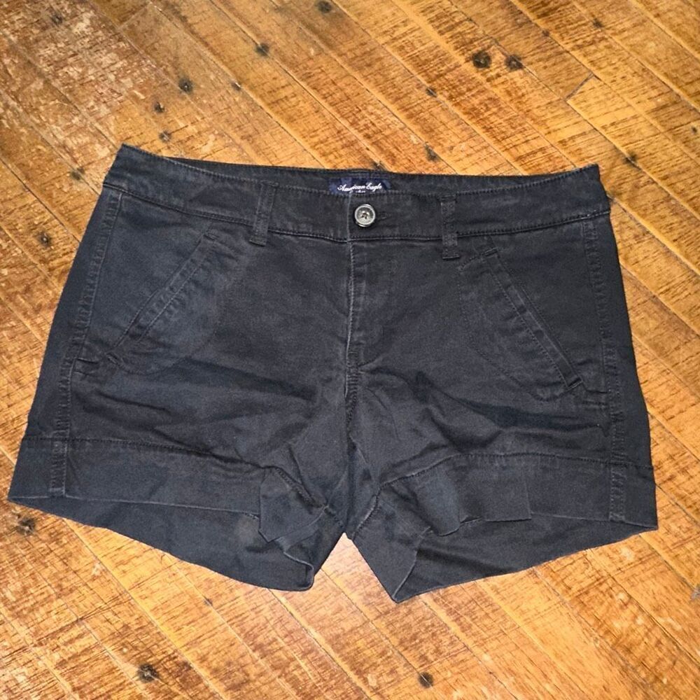 American Eagle 6 stretch black normcore basic shorts